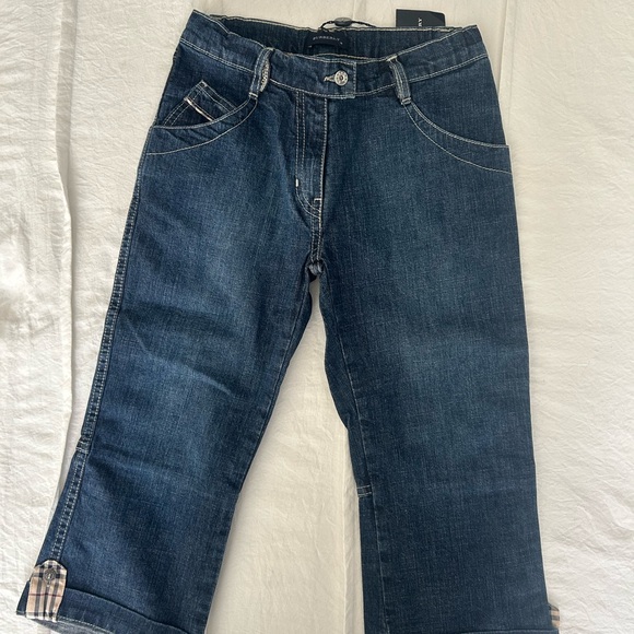Burberry Blue Straight-Leg Jeans with Indigo Wash